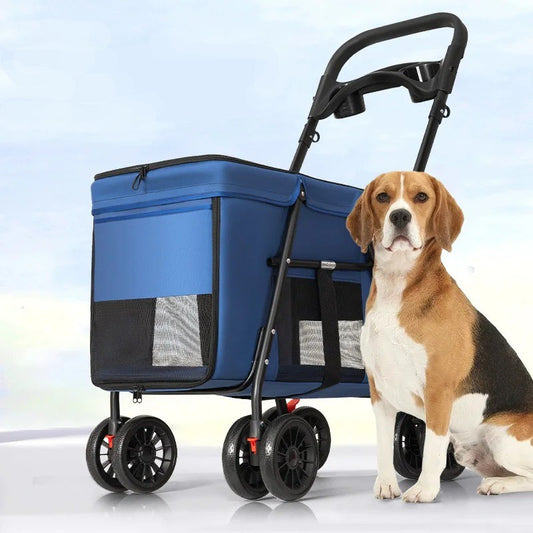 Beagle assis prêt de poussette pour chien Comfort Senior