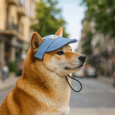 Chien portant casquette chien​ protection solaire