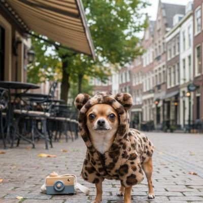 Chihuahua portant-manteau petit chien léopard