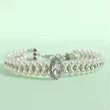collier chien perles luxe cristal  - 1
