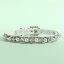 collier chien perles luxe cristal - 3