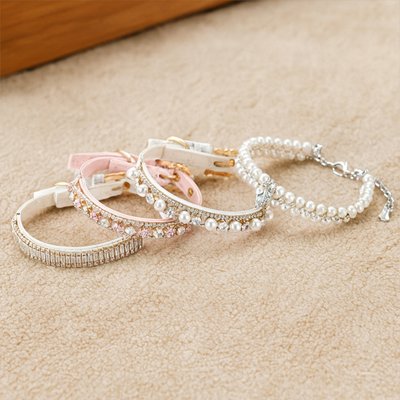 collier chien perles luxe cristal - variantes