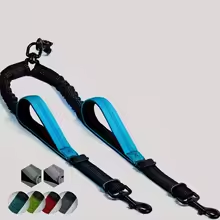 double laisse pour chien anti-enchevetrement-360-bleu