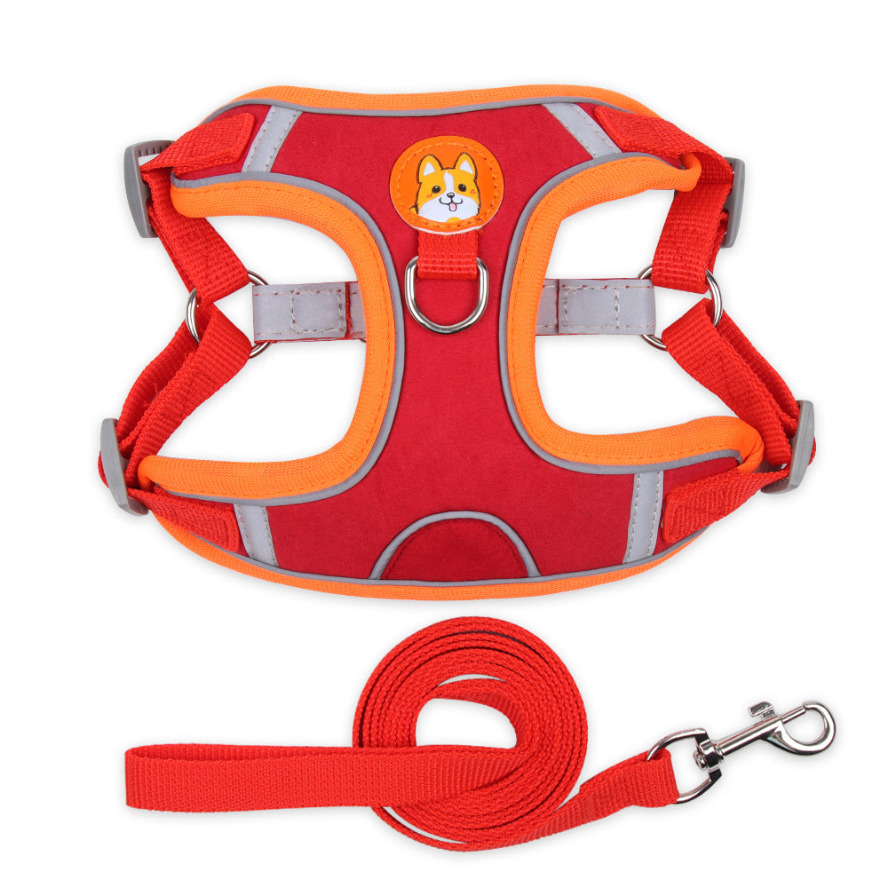 ensemble harnais pour chien DogJoy rouge