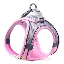 harnais pour petit chien confortable-rose