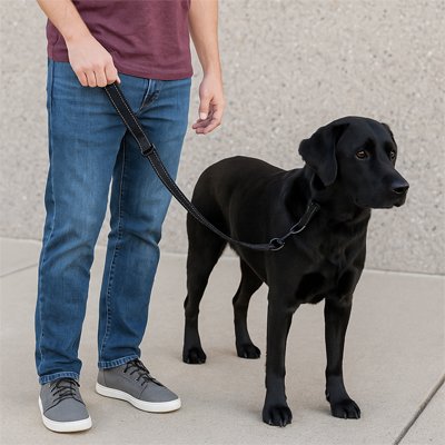 Labrador au pied   portant laisse de chien Ergo-Comfort