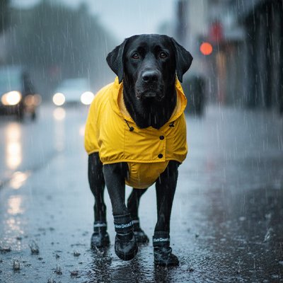Labrador, pluie, bottes pour chien PawProtect
