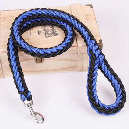 laisse chien ergonomique bleu-noir