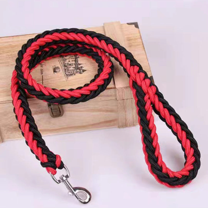 laisse chien ergonomique rouge-noir