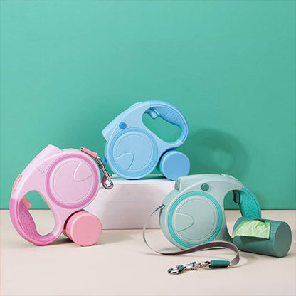 laisse pour chien LED et sac poubelle couleurs disponibles