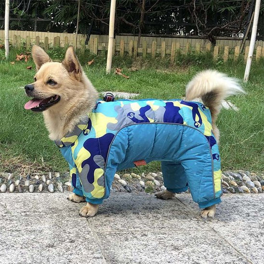 manteau pour chien imperméable Premium-bleu