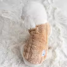  Manteau pour petit chien chaud beige