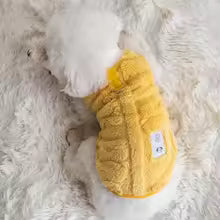  Manteau pour petit chien chaud jaune