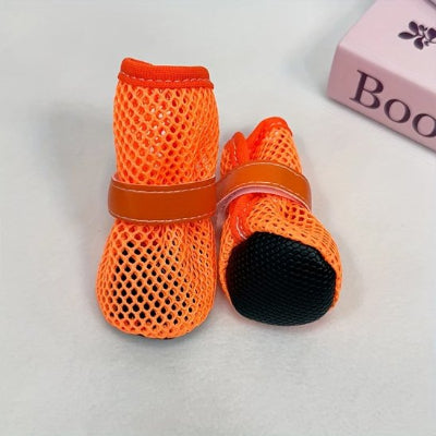 Paire de Chien avec Chaussure  Chien Protection Tout-Terrain -orange