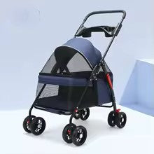 poussette pour chien Confort Voyage-bleu