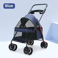 poussette pour chien cofort voyage-bleu
