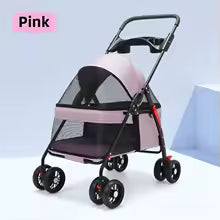 poussette pour chien cofort voyage-rose