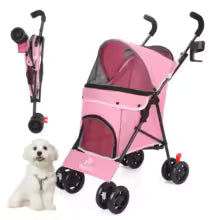poussette pour chien ConfortMobility rose
