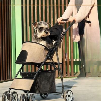 Poussette pour Chien  PetStroller™  Beige  avec chien