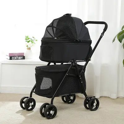 Poussette pour Chien - PetStroller™ - noir  -fermée